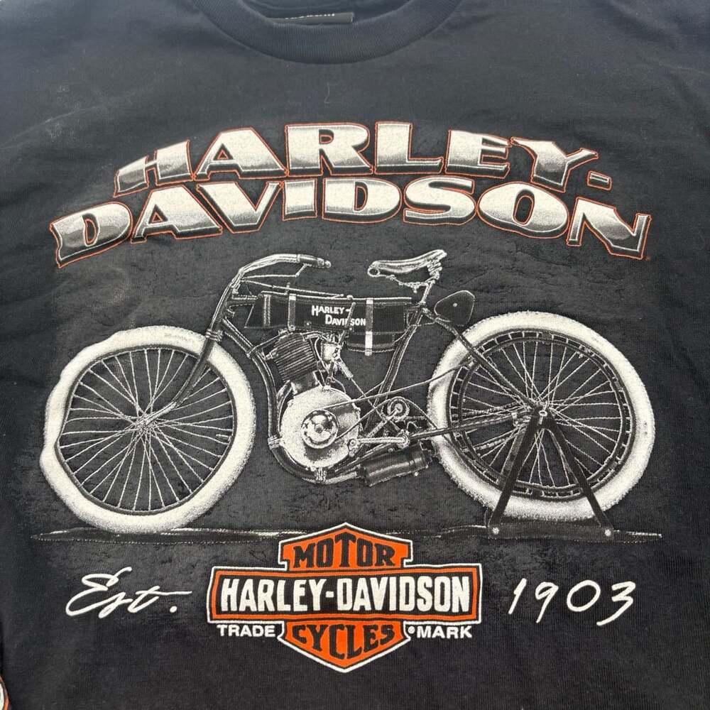 Harley-Davidson Museum Long Sleeve T-Shirt Size M Black 1903 Motorcycle - Picture 2 of 9